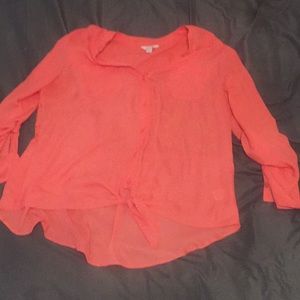 Long sleeve button up blouse